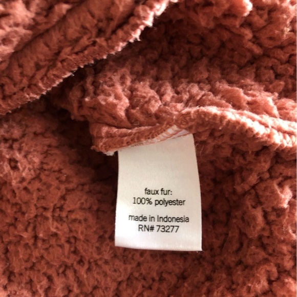 Vintage High Pile Cozy Fleece Zip Up Vest XL - Picture 7 of 7